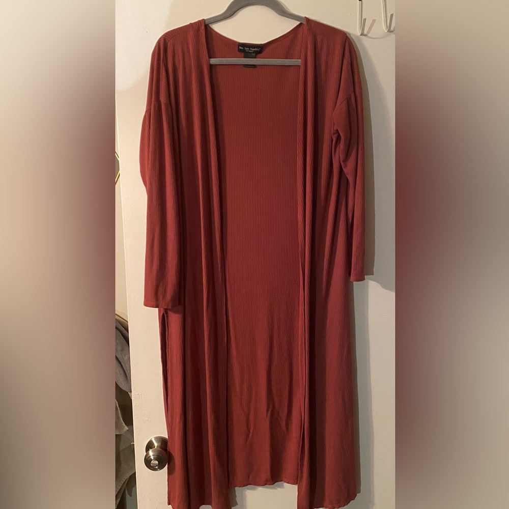 Women’s Rust Colored Duster Cardigan
